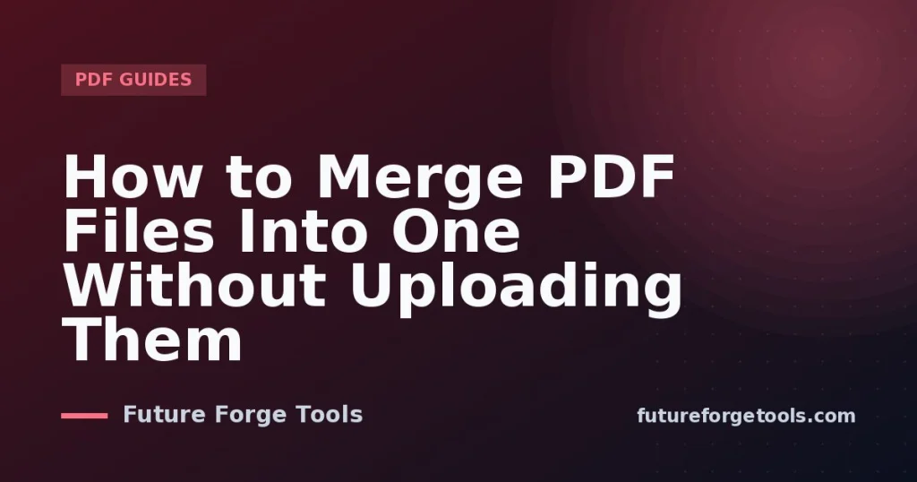 How to Merge PDF Files Into One Without Uploading Them