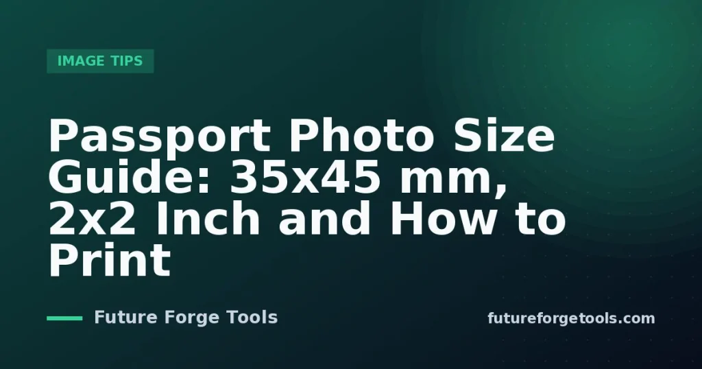 Passport Photo Size Guide: 35x45 mm, 2x2 Inch and How to Print